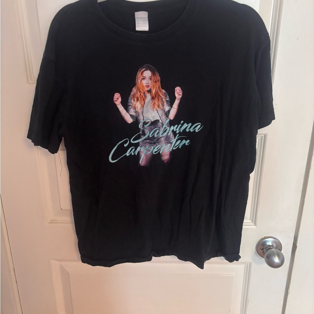Sabrina Carpenter Black Graphic Short Sleeve Tee